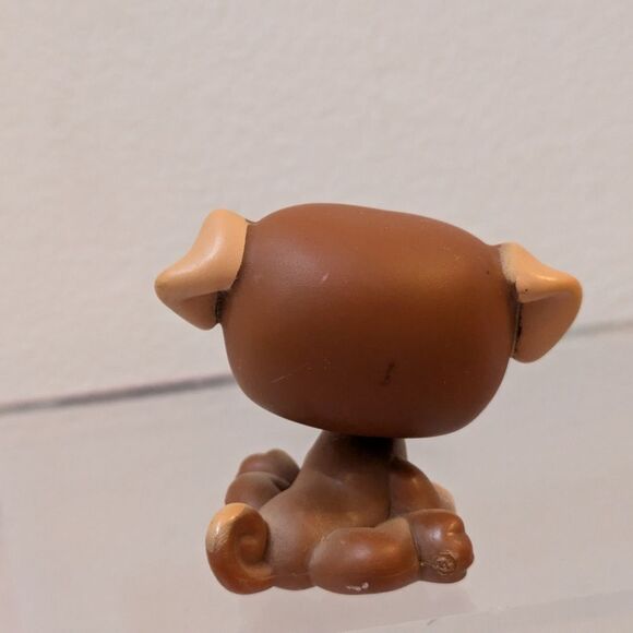 Littlest Pet Shop #133 Brown Pug Dog Purple Eyes LPS - Picture 3 of 7